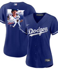 Shohei Ohtani 17 Los Angeles Dodgers Signed Greatest Sho On Earth Alternate Women Jersey - Royal