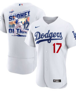 Shohei Ohtani 17 Los Angeles Dodgers Signed Homerun 2023 Home ELITE Men Jersey - White