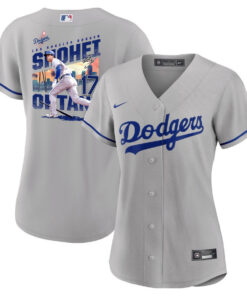 Shohei Ohtani 17 Los Angeles Dodgers Signed Homerun 2023 Road Women Jersey - Gray