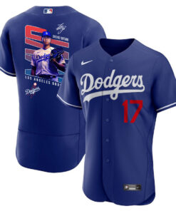 Shohei Ohtani 17 Los Angeles Dodgers Signed MVP 2023 Alternate ELITE Jersey - Men Royal Jersey