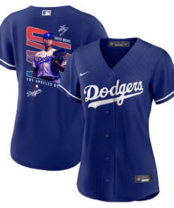 Shohei Ohtani 17 Los Angeles Dodgers Signed MVP 2023 Alternate Women Jersey - Royal