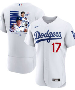 Shohei Ohtani 17 Los Angeles Dodgers Signed Name 2023 Home ELITE Jersey - Men White Jersey