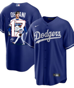 Shohei Ohtani 17 Los Angeles Dodgers Signed Number 2023 Alternate Men Jersey - Royal