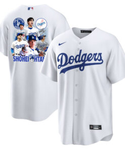 Shohei Ohtani 17 Los Angeles Dodgers Signed Sho King 2023 Home Men Jersey - White