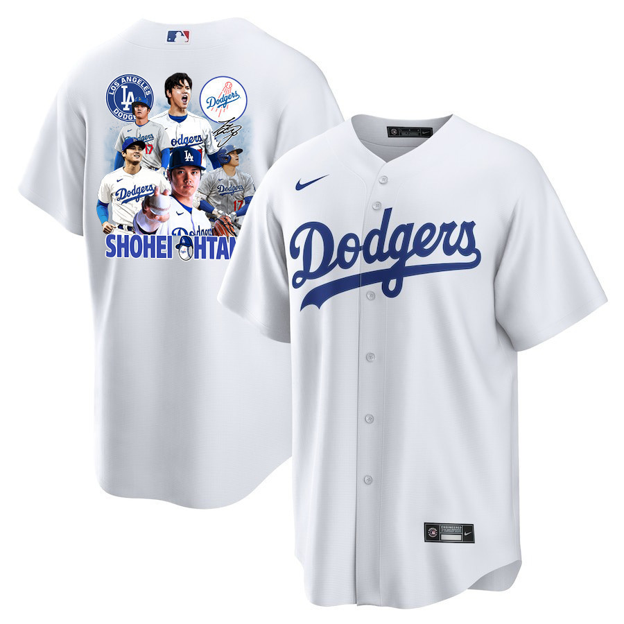 Shohei Ohtani 17 Los Angeles Dodgers Signed Sho King 2023 Home Men Jersey - White