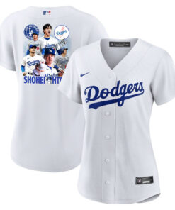 Shohei Ohtani 17 Los Angeles Dodgers Signed Sho King 2023 Home Women Jersey - White