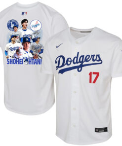 Shohei Ohtani 17 Los Angeles Dodgers Signed Sho King 2023 Youth Home Jersey - White