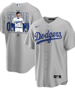Shohei Ohtani 17 Los Angeles Dodgers Signed ShoTime 2023 Road Men Jersey - Gray