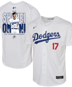 Shohei Ohtani 17 Los Angeles Dodgers Signed ShoTime 2023 Youth Home Jersey - White