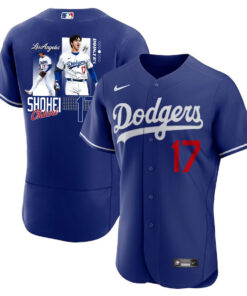 Shohei Ohtani 17 Los Angeles Dodgers Signed Welcome To The Sho 2023 Alternate ELITE Men Jersey - Royal