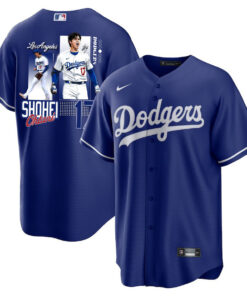 Shohei Ohtani 17 Los Angeles Dodgers Signed Welcome To The Sho 2023 Alternate Men Jersey - Royal