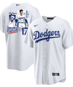Shohei Ohtani 17 Los Angeles Dodgers Signed Welcome To The Sho 2023 Home Men Jersey - White