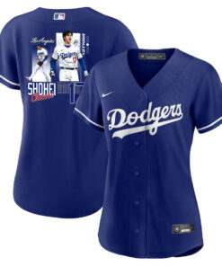 Shohei Ohtani 17 Los Angeles Dodgers Signed Welcome To The Sho Alternate Women Jersey - Royal