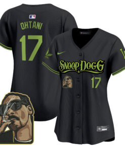 Shohei Ohtani 17 Los Angeles Dodgers Snoop Dogg Women Jersey - Black