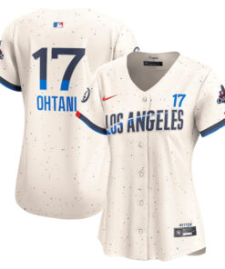 Shohei Ohtani 17 Los Angeles Dodgers Women's 2024 World Series Champions City Connect Limited Player Jersey - Cream