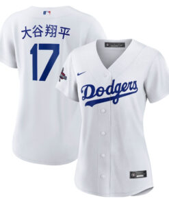 Shohei Ohtani 17 Los Angeles Dodgers Women's 2024 World Series Champions Home Japanese Characters Player Jersey - White