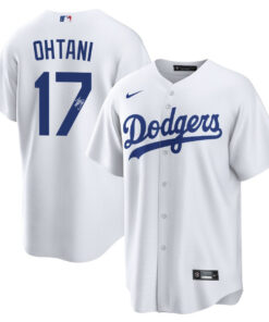 Shohei Ohtani 17 Signature Los Angeles Dodgers Home Jersey - Men White Jersey
