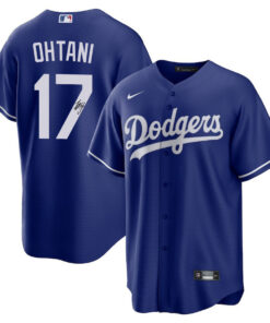 Shohei Ohtani 17 Signed Los Angeles Dodgers Alternate Jersey - Men Royal Jersey