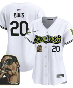 Snoop Dogg 20 Los Angeles Dodgers Snoop Dogg Women Jersey - White