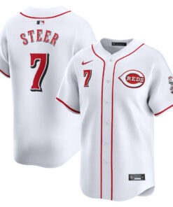 Spencer Steer 7 Cincinnati Reds Home Limited Men Jersey - White
