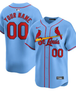 St. Louis Cardinals Alternate Limited Custom Men Jersey - Light Blue