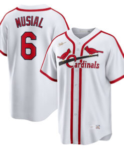 Stan Musial 6 St. Louis Cardinals Cooperstown Collection Home Jersey - White