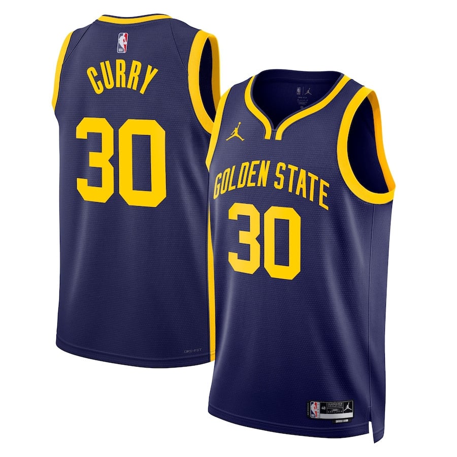 Stephen Curry 30 Golden State Warriors Unisex Swingman Jersey - Statement Edition - Navy - JS662