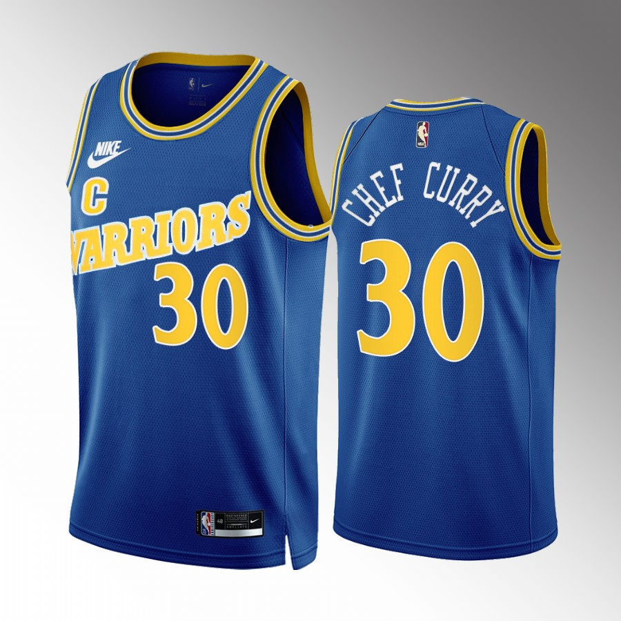 Stephen Curry Chef Curry 30 Golden State Warriors Royal Jersey Classic - JS995