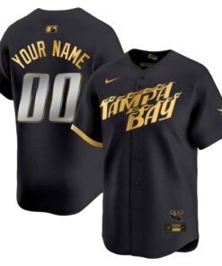 Tampa Bay Rays 2024 City Connect Vapor Premier Limited Custom Jersey - Charcoal