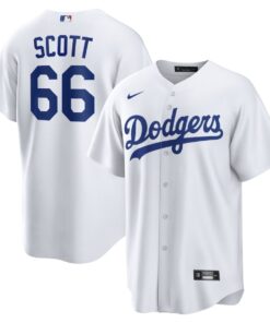 Tanner Scott 66 Los Angeles Dodgers Home Men Jersey - White