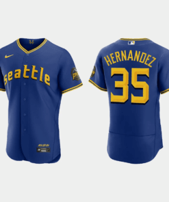 Teoscar Hernandez 35 Seattle Mariners 2023 City Connect Elite Jersey - Royal