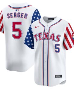 Texas Rangers 2024 Independence Day Vapor Premier Limited Jersey V2