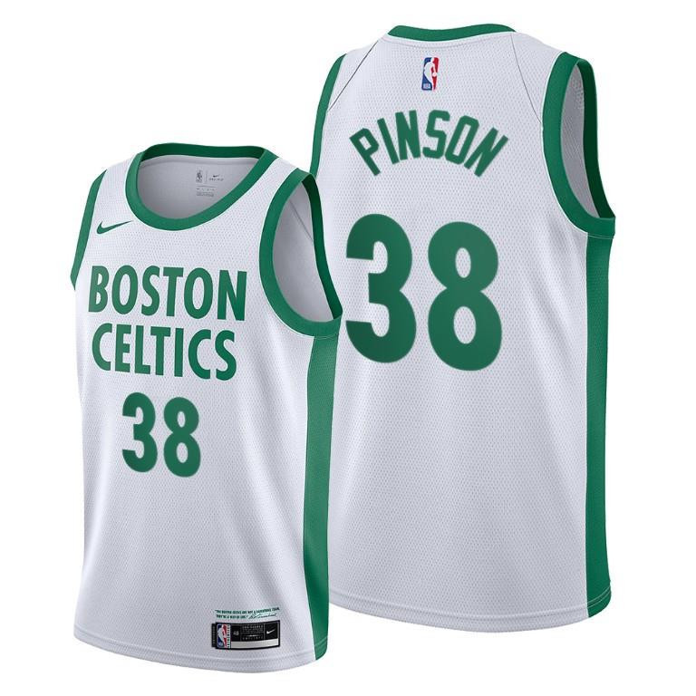 Theo Pinson Boston Celtics White City Edition Jersey 38 - Men Jersey - JS748