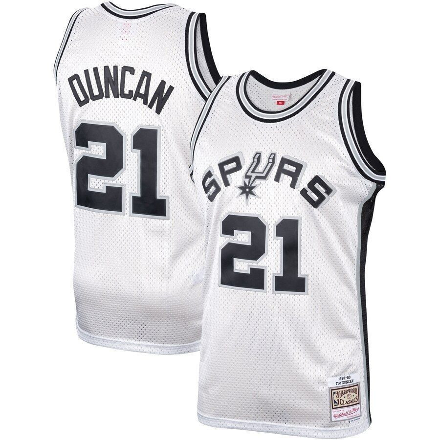 Tim Duncan San Antonio Spurs Mitchell & Ness Hardwood Classics Platinum Swingman Jersey - JS975