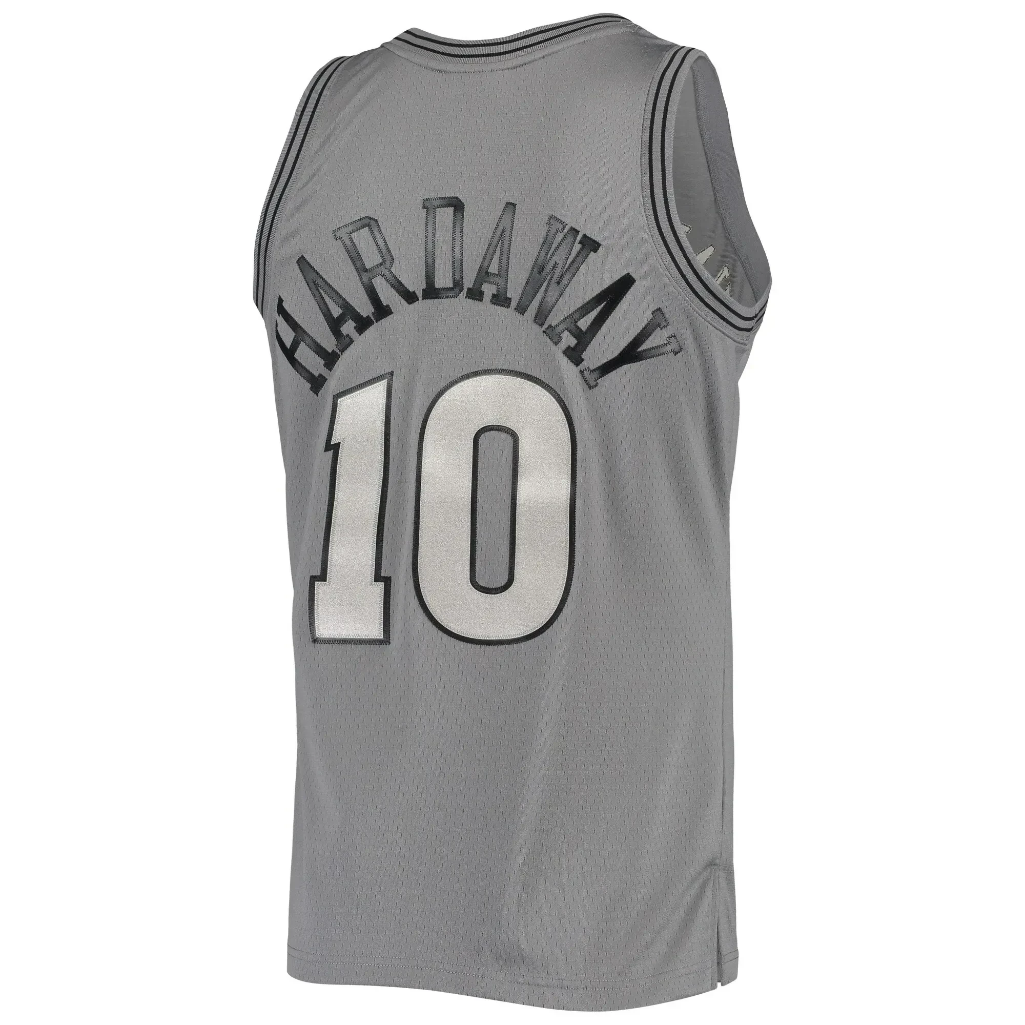 Tim Hardaway Golden State Warriors Mitchell & Ness Hardwood Classics Retired Player 1990/91 Metal Works Swingman Jersey â€“ Charcoal - JS640