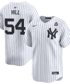 Tim Hill 54 New York Yankees 2024 World Series Home Limited Player Men Jersey - White