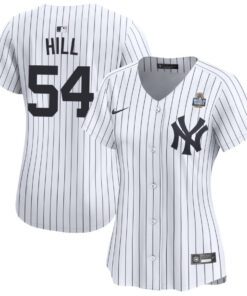 Tim Hill 54 New York Yankees Women's 2024 World Series Home Limited Jersey - White