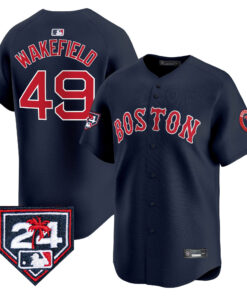 Tim Wakefield 49 Boston Red Sox 2024 Spring Training Men Jersey - Navy