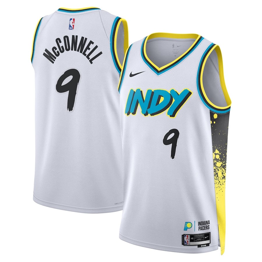 T.J. McConnell 9 Indiana Pacers Unisex 2024/25 Swingman Player Jersey - City Edition - White - JS533