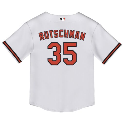 Toddler Baltimore Orioles Adley Rutschman White 2.0 Player Jersey - Image 3