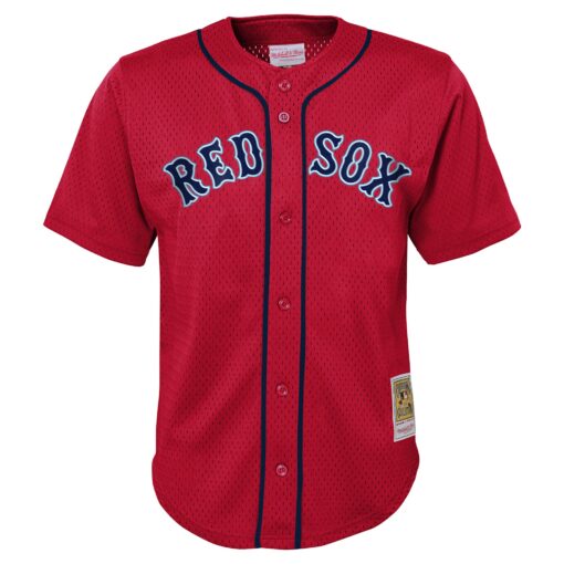 Toddler Boston Red Sox David Ortiz Mitchell & Ness Red Cooperstown Collection Mesh Batting Practice Jersey - Image 2
