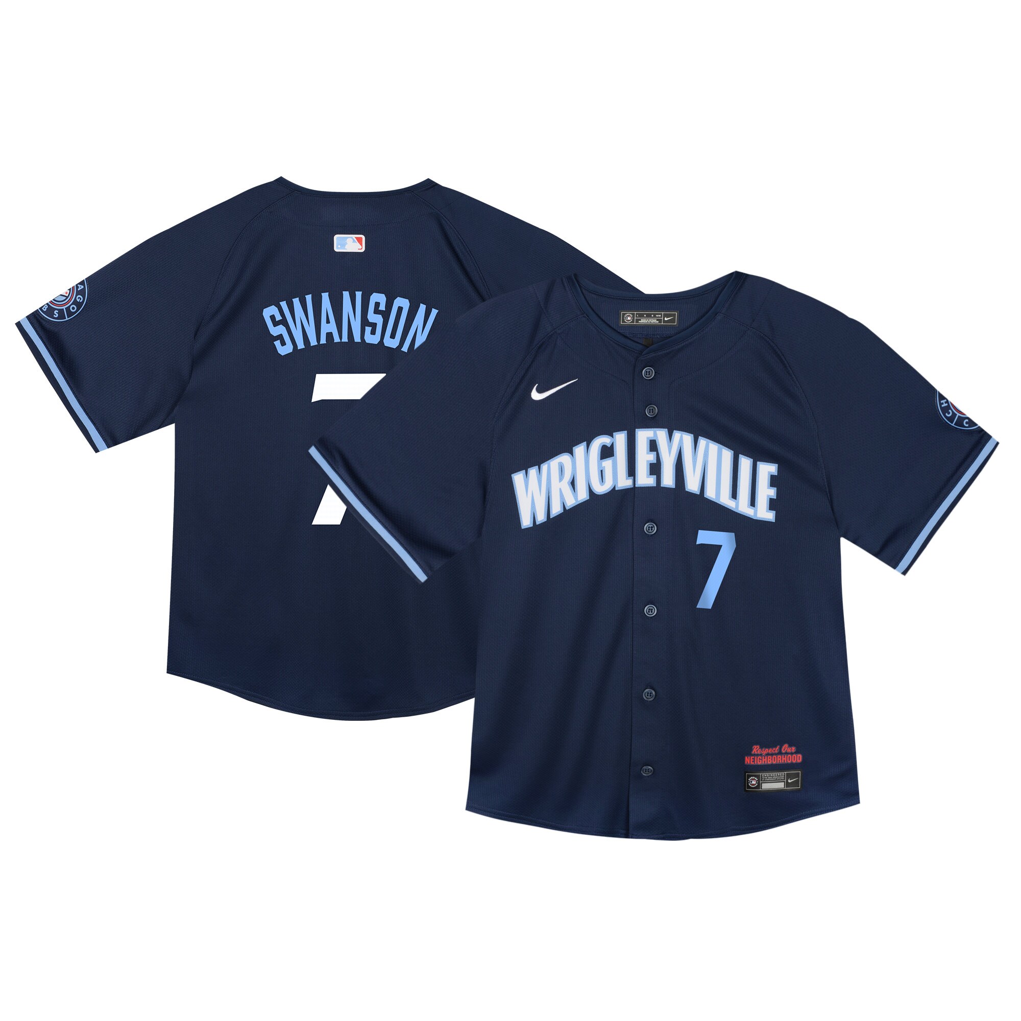 Toddler Chicago Cubs Dansby Swanson Navy City Connect Limited Player Jersey