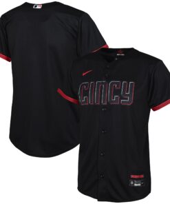 Toddler Cincinnati Reds Black City Connect Jersey