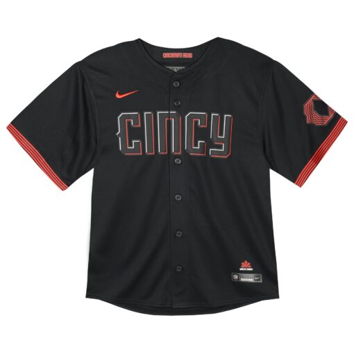 Toddler Cincinnati Reds Black City Connect Limited Jersey - Image 2