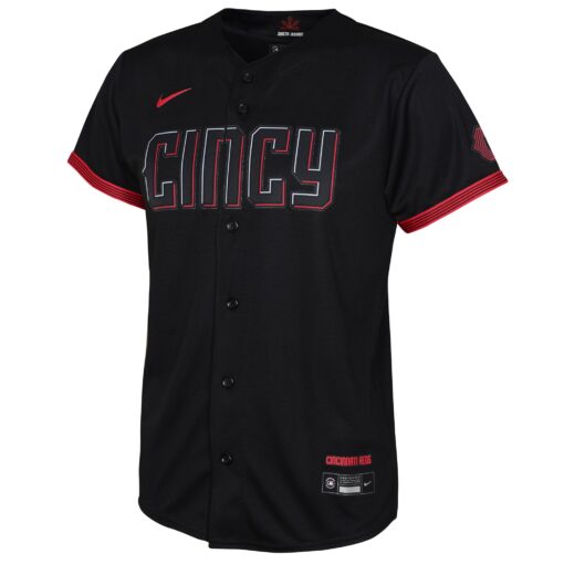 Toddler Cincinnati Reds Ken Griffey Jr. Black City Connect Player Jersey - Image 2