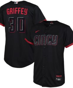 Toddler Cincinnati Reds Ken Griffey Jr. Black City Connect Player Jersey
