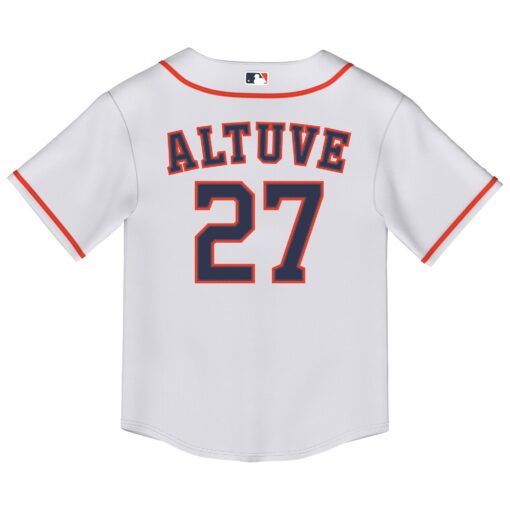 Toddler Houston Astros Jose Altuve White 2.0 Player Jersey - Image 3