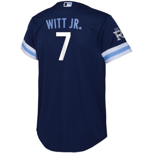 Toddler Kansas City Royals Bobby Witt Jr. Navy City Connect Player Jersey - Image 3