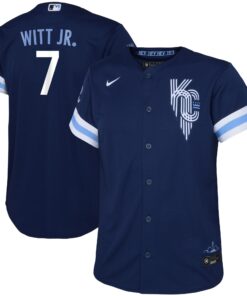Toddler Kansas City Royals Bobby Witt Jr. Navy City Connect Player Jersey