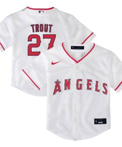 Toddler Los Angeles Angels Mike Trout White Home Player Jersey
